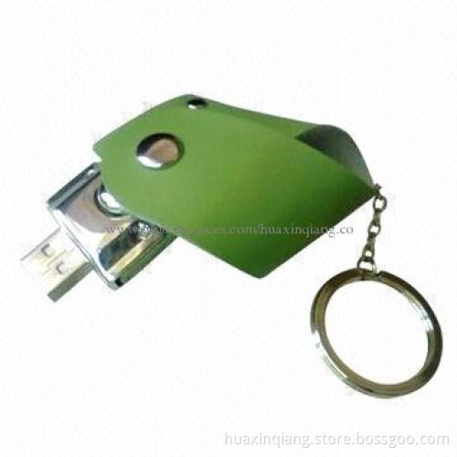USB Memory Drive, Leather + Metal Materials, 512MB-64GB Capacity, Logo Design, 5-year Warranty, USB